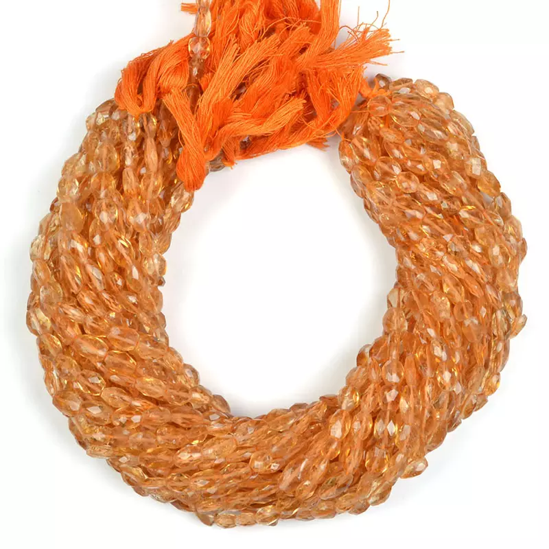buy online Citrine Faceted Beads Strands manufacturer