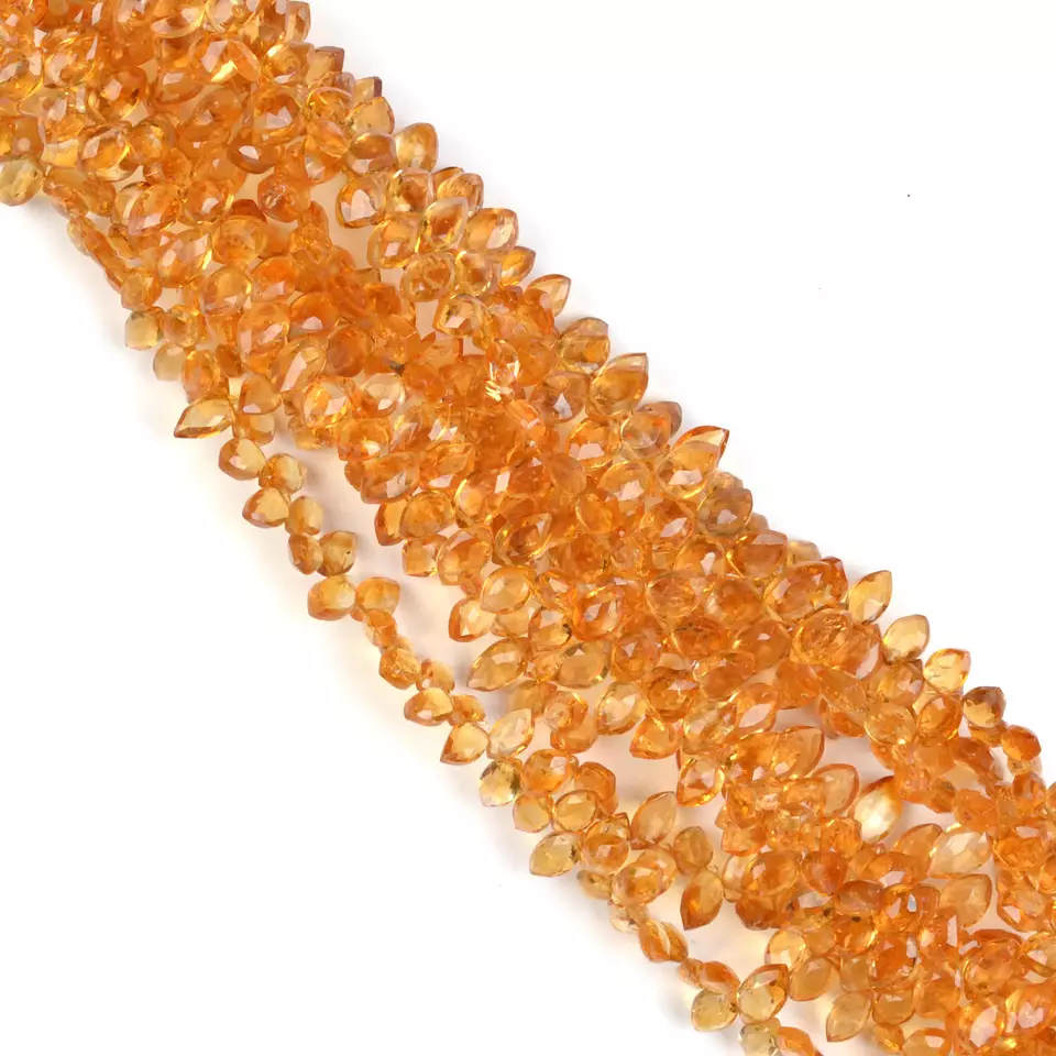 wholesaler of Citrine Faceted Beads Strands for mala