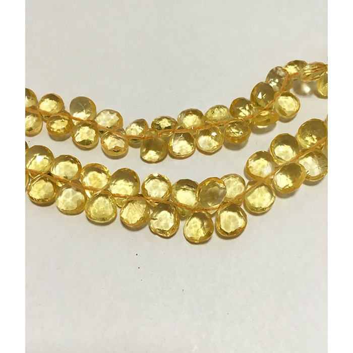 Best Buy Citrine Faceted Heart 5.5mm to 6.5mm Beads