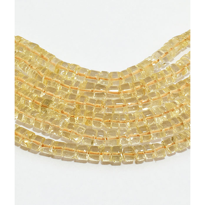 Manufacturer Citrine Plain Tyre (Wheel) 5.5mm to 6.5mm Beads