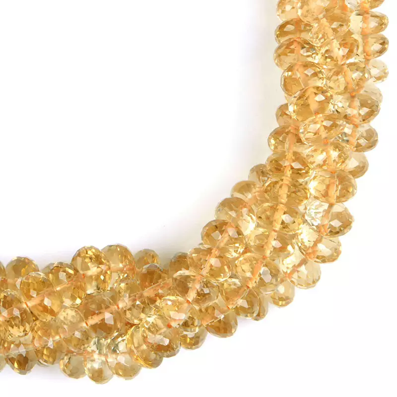 hand made Citrine Faceted Beads Strands wholesaler