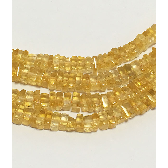 wholesaler Citrine Plain Disc Square 5mm to 6mm Beads