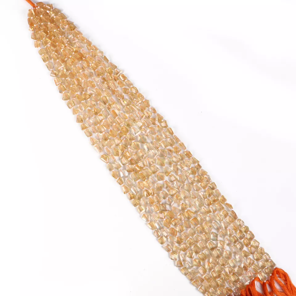 manufacturer of Citrine Faceted Beads Strands for jewelry