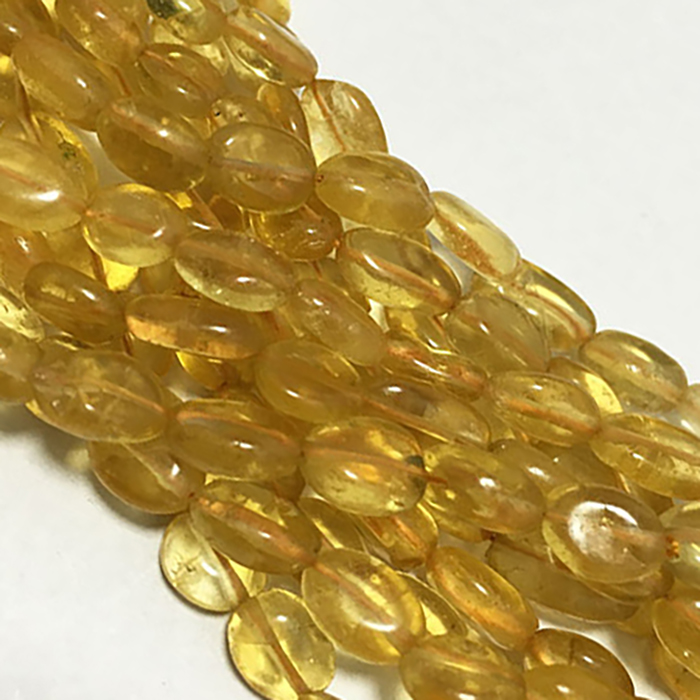 Exporter Citrine Plain Oval 6mm to 10mm Beads