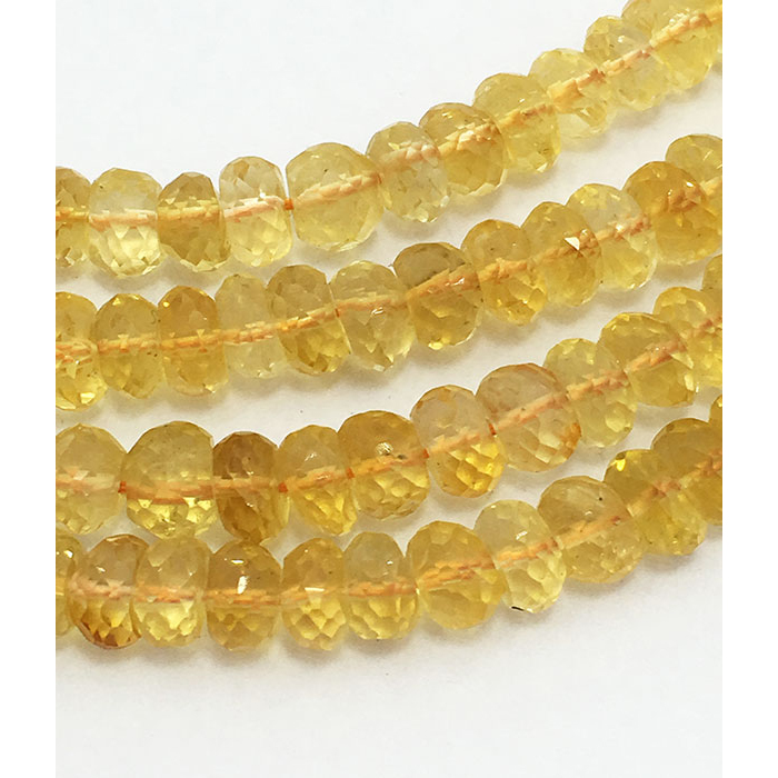 Supplier Citrine Faceted Rondell 6mm to 7mm Beads