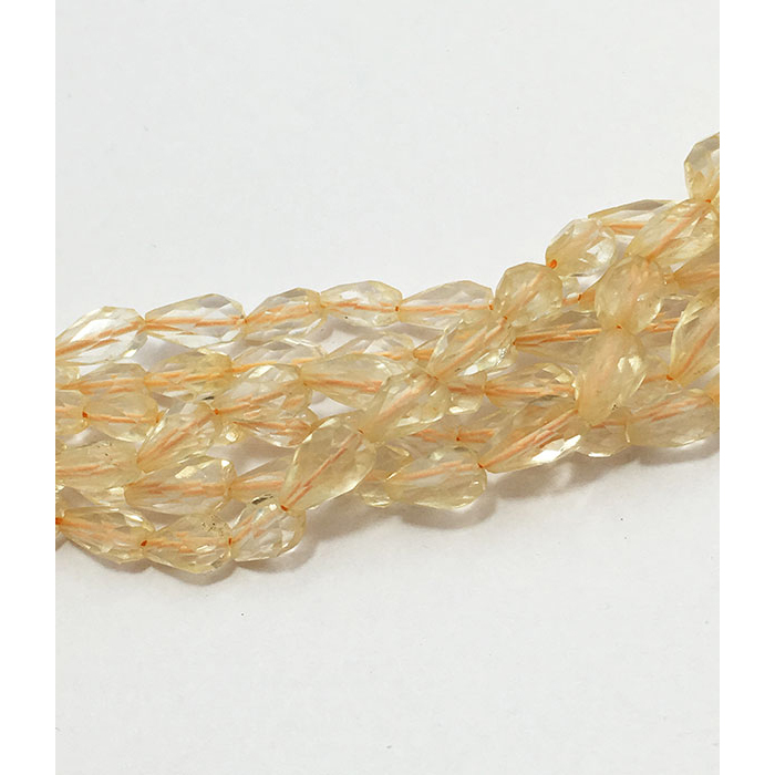 Online Citrine Faceted Top Drill Drops Pear 6mm to 8mm Beads