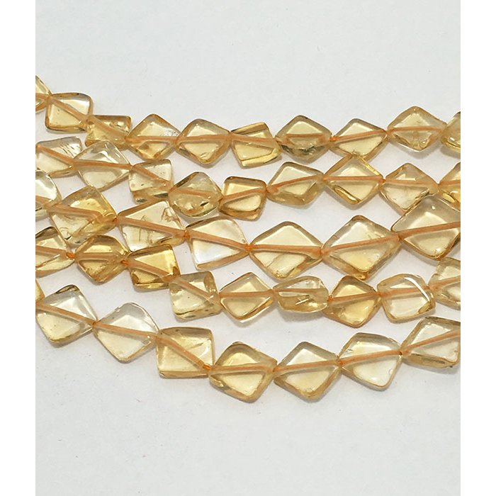Lose Citrine Plain Kite 6mm to 8mm Beads