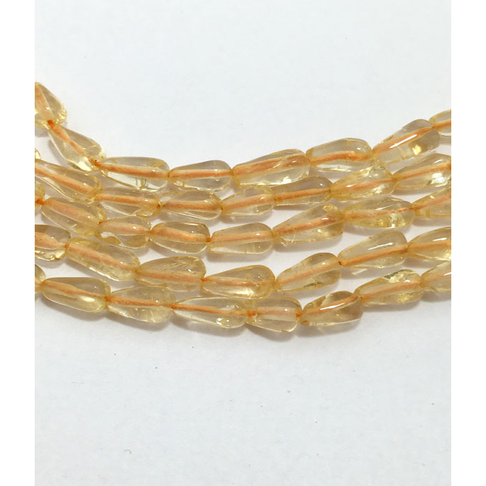 natural  Citrine Plain Top Drill Drops Pear 7mm to 11mm Beads