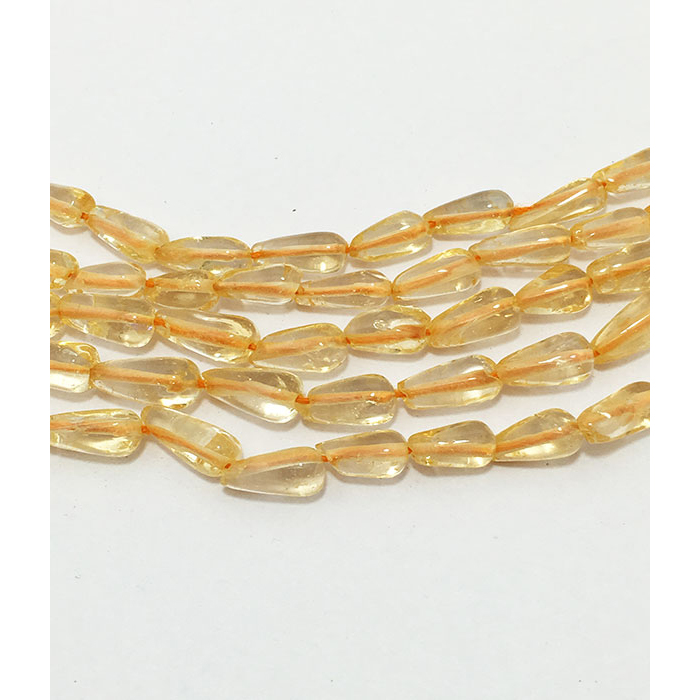 Online Citrine Plain Top Drill Drops Pear 8mm to 12mm Beads