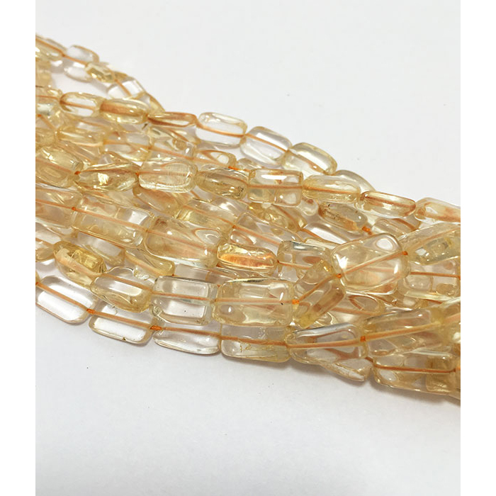 Top Quality Citrine Plain Chiclet 9mm to 13mm Beads