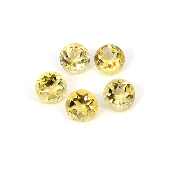 Round Natural Citrine Loose Gemstone For Jewelry Making