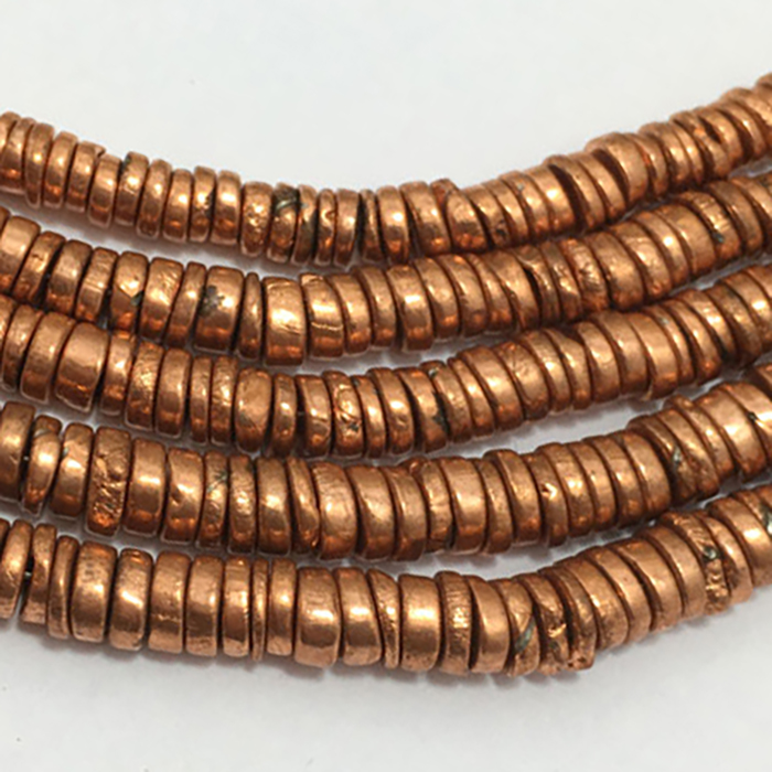 Best Buy Copper Pyrite Plain Tyre 5mm to 5.5mm Beads
