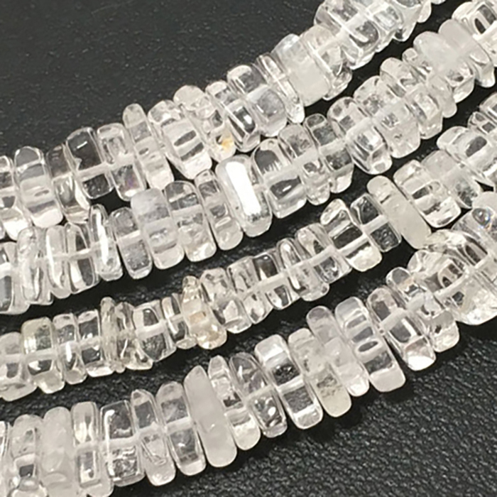 Manufacturer Crystal Quartz Plain Disc Square 5mm to 5.5mm Beads
