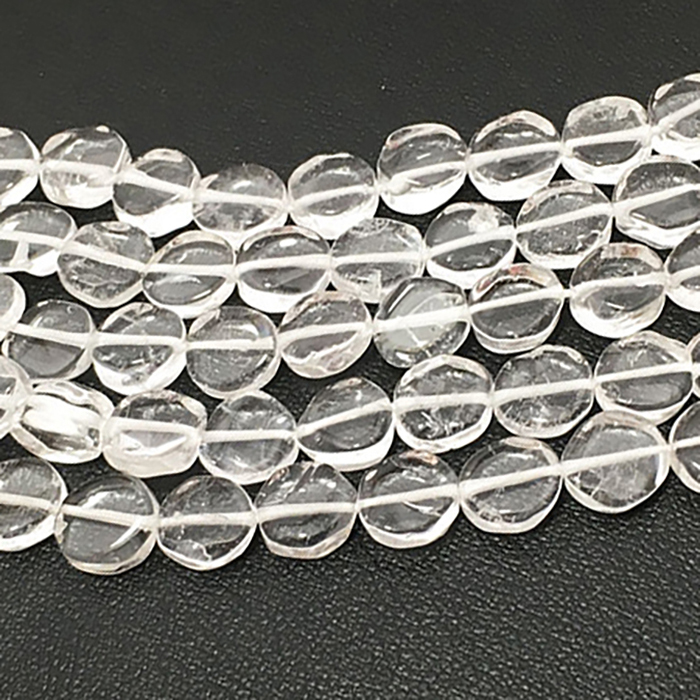 Exporter Crystal Quartz Plain Coin 6MM TO 7MM Beads