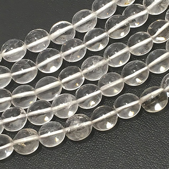 Stunning Crystal Quartz Plain Round 6mm to 9mm Beads