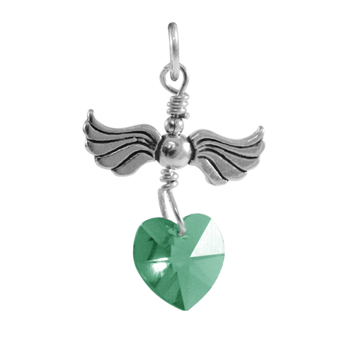 Online Shop Dyed Emerald Birthstone Charm | Best Price Of May Birthstone |