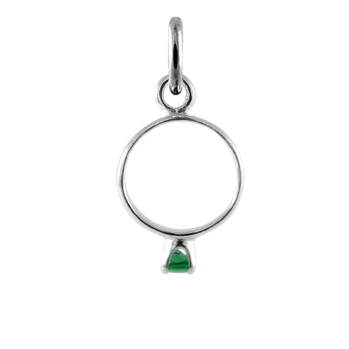 Buy Online Unique Dyed Emerald Birthstone Charm | Suppliers Of May Birthstone |
