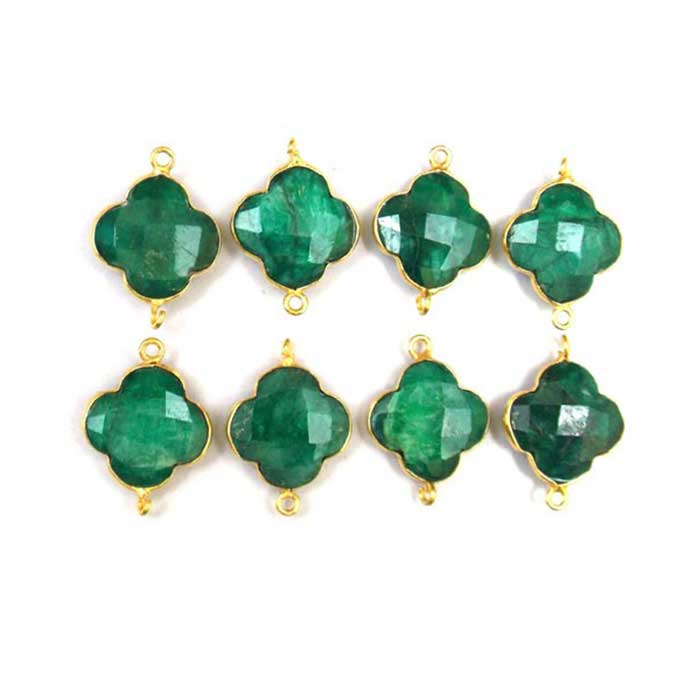 Online Collection Gemstone Double Bail Connector |Electroplated Connector |