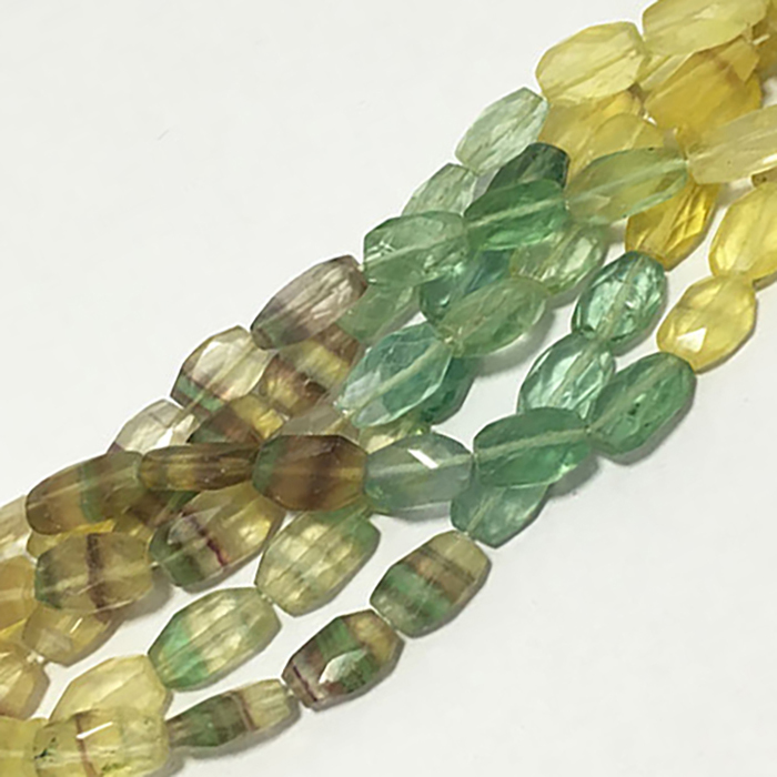 Genuine Fluorite Faceted Oval 6mm to 10mm Beads