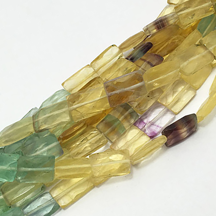 Exporter Fluorite Faceted Chiclet 7mm to 12mm Beads