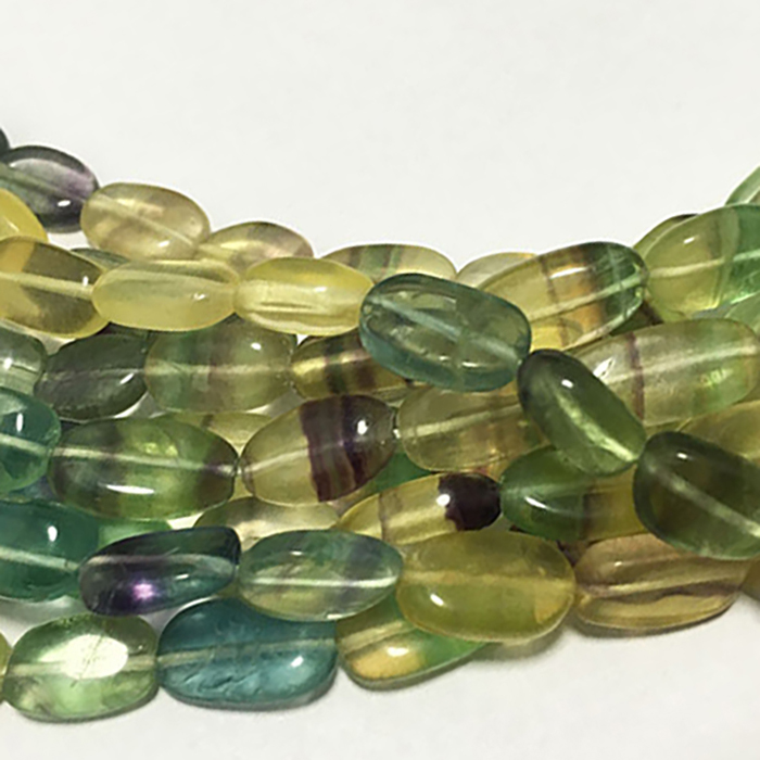 Stunning Fluorite Plain Oval 8mm to 11mm Beads