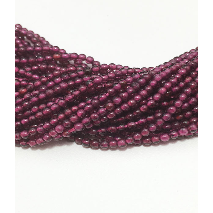 Loose Garnet Plain Round 2mm to 3mm Beads