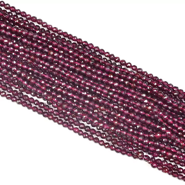 suppliers of Garnet Round Beads Strands at best price