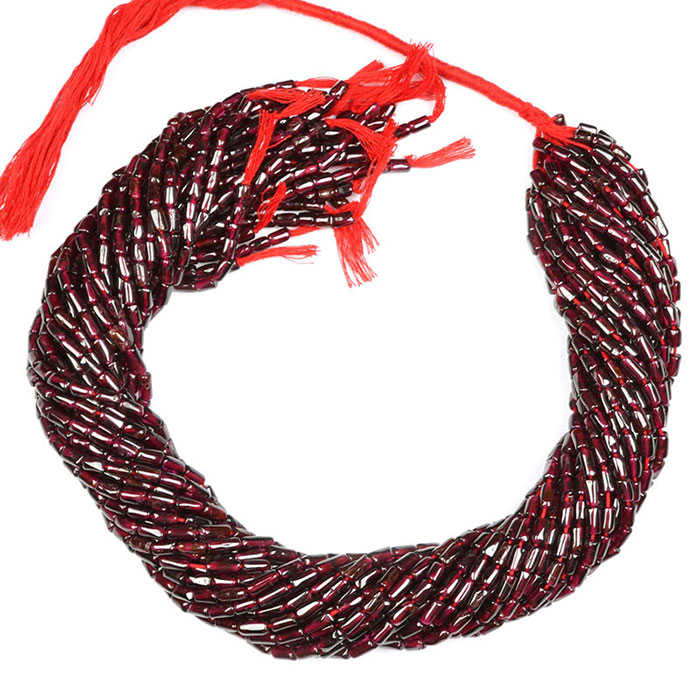 wholesale Garnet Tube Beads Strands for necklace