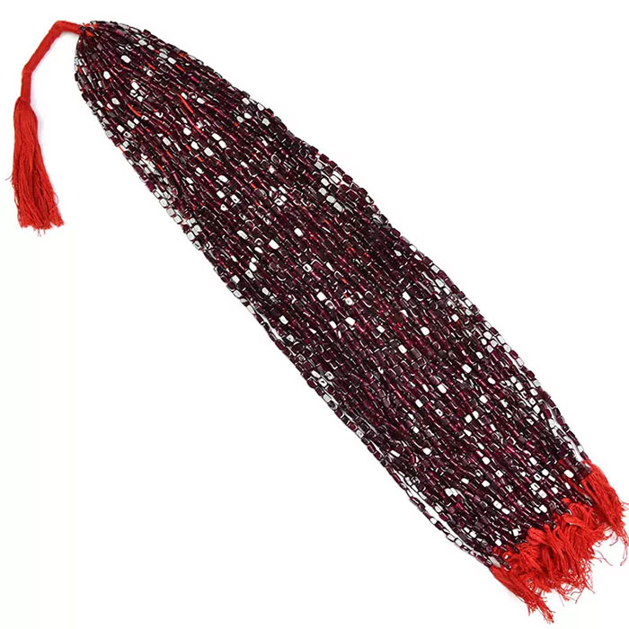 wholesaler of Garnet Square Beads Strands for mala