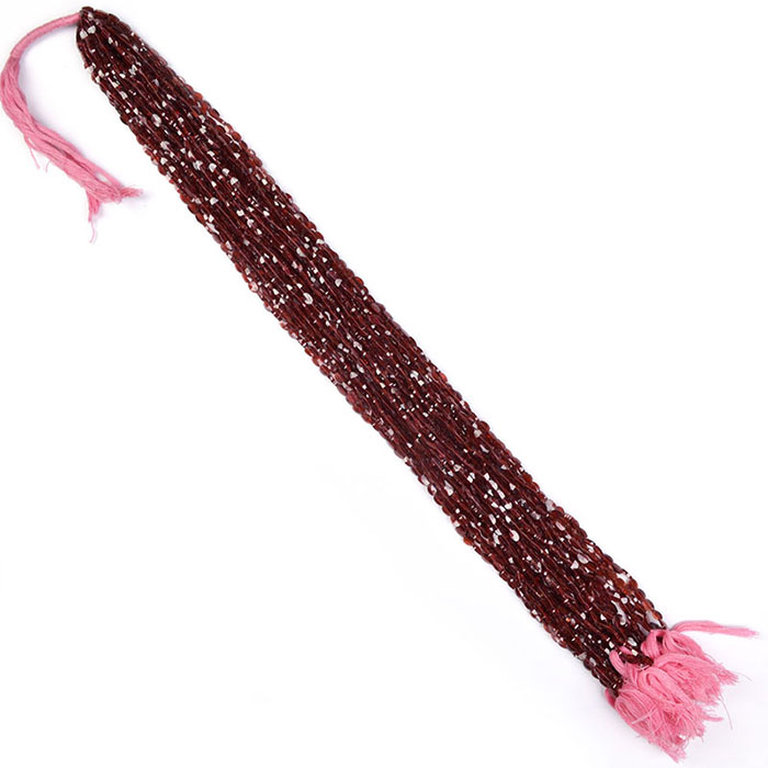 online selection of Garnet Oval Beads Strands for mala