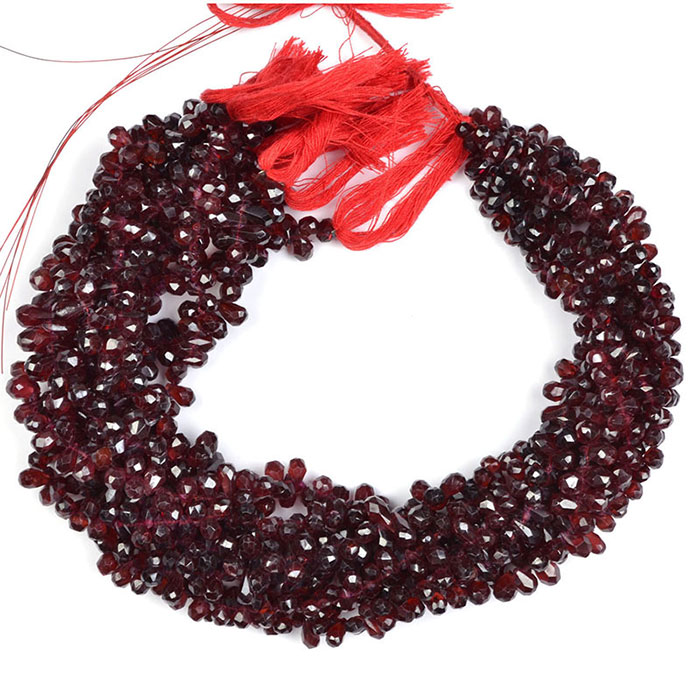 best deals Garnet Drops Beads Strands suppliers