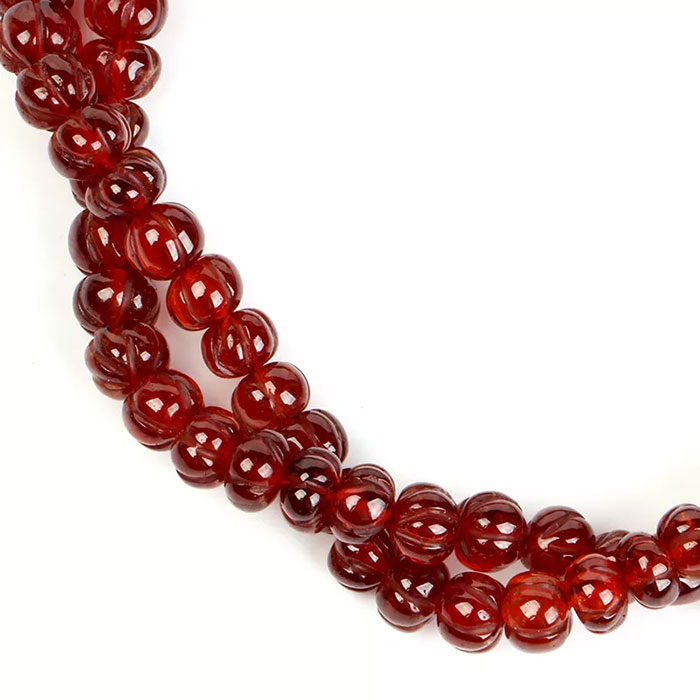 exporters of Garnet Rondell Beads Strands for mala making