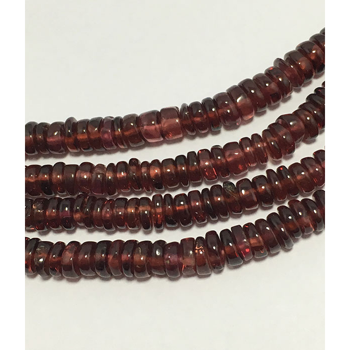 wholesaler Garnet Plain Tyre (Wheel) 5mm to 5.5mm Beads