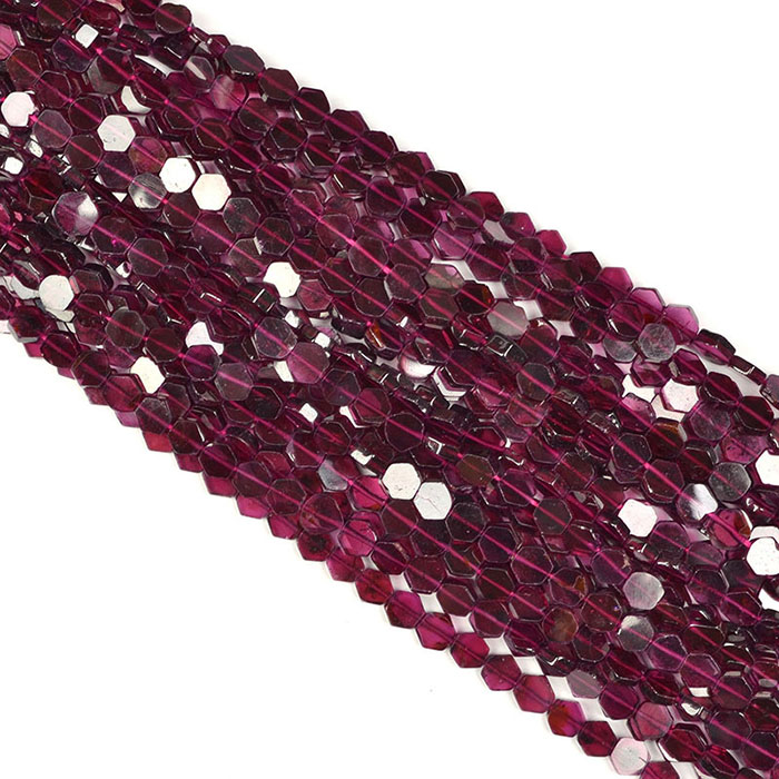 best quality Garnet Hexagon Beads Strands manufacturer