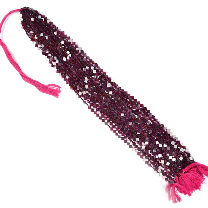 wholesaler of Garnet Square Beads Strands for mala