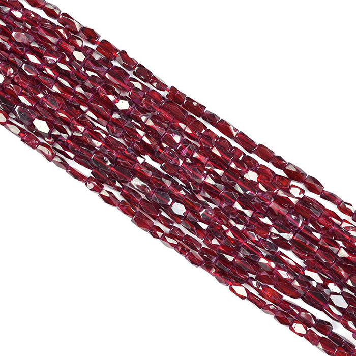 world wide Garnet Flat Cushion Beads Strands exporters