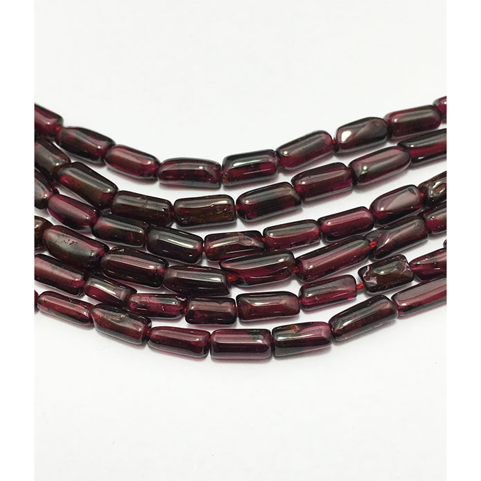 Best Buy Garnet Plain Tube 5mm to 8mm Beads