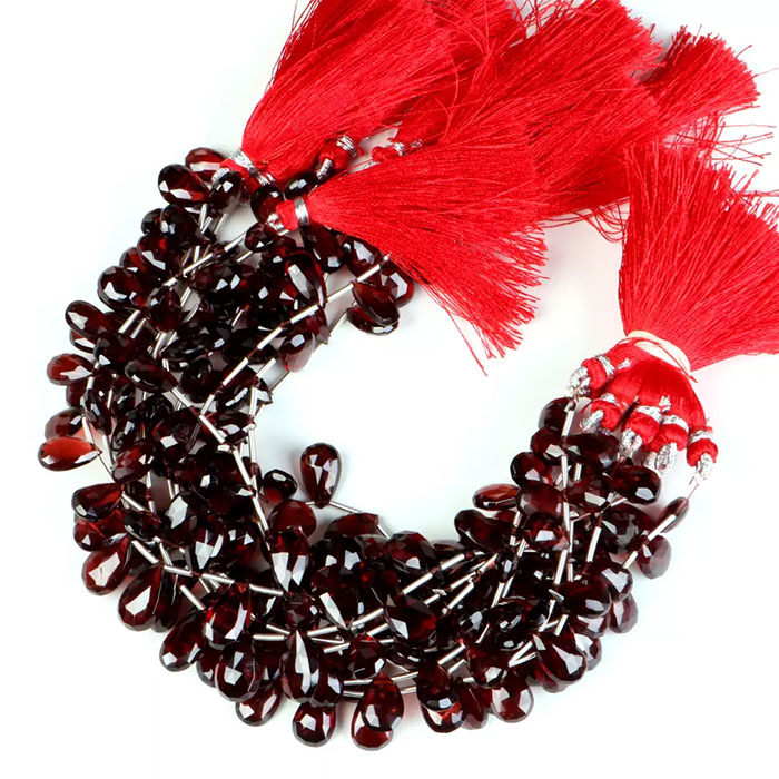 handmade Garnet Pear Beads Strands Huge selections