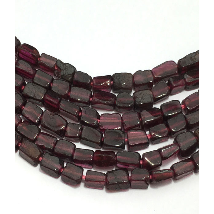 Exporter Garnet Plain Brick & Box 6mm to 7mm Beads