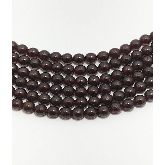 natural  Garnet Plain Round 6mm to 9mm Beads