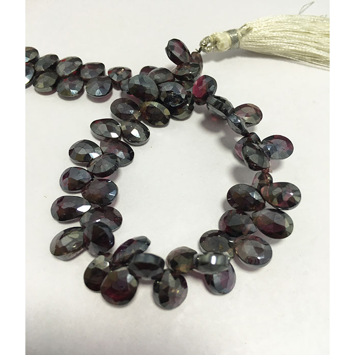 Genuine Garnet Faceted Pears 7mm to 8mm Beads
