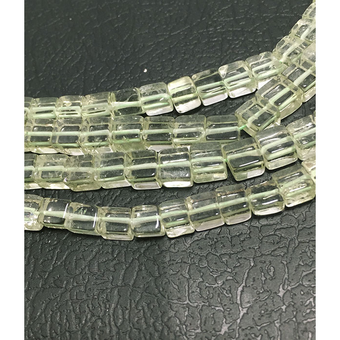Semi Precious Green Amethyst Plain Box 5mm to 6mm Beads