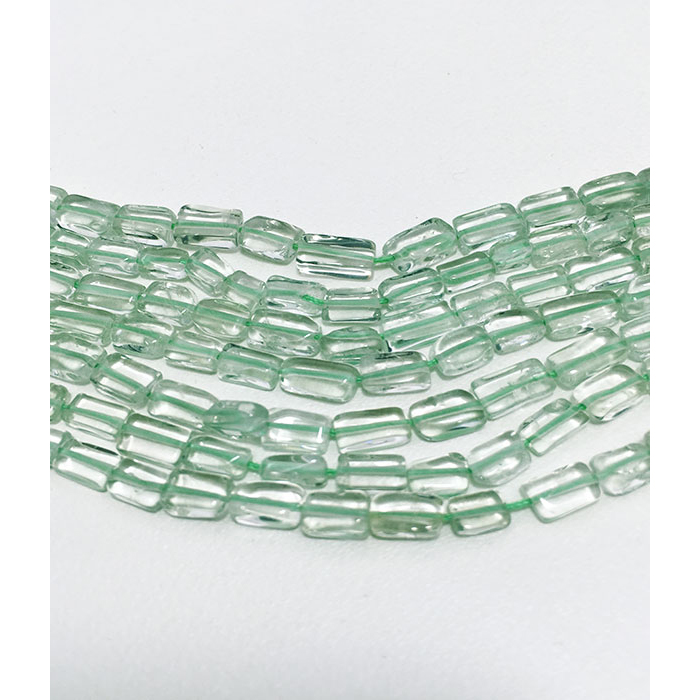 Buy Best Green Amethyst Plain Brick 5mm to 7mm Beads