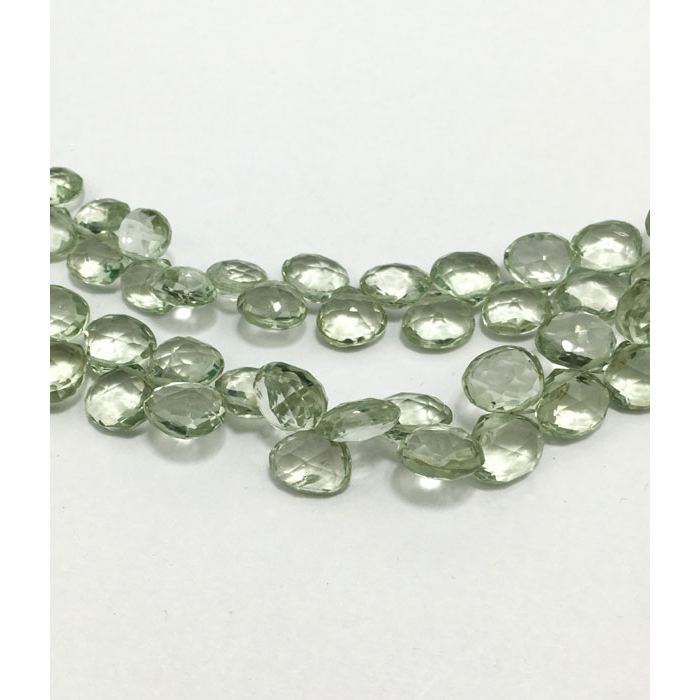 Top Quality Green Amethyst Faceted Drops Pear 6mm to 11mm Beads
