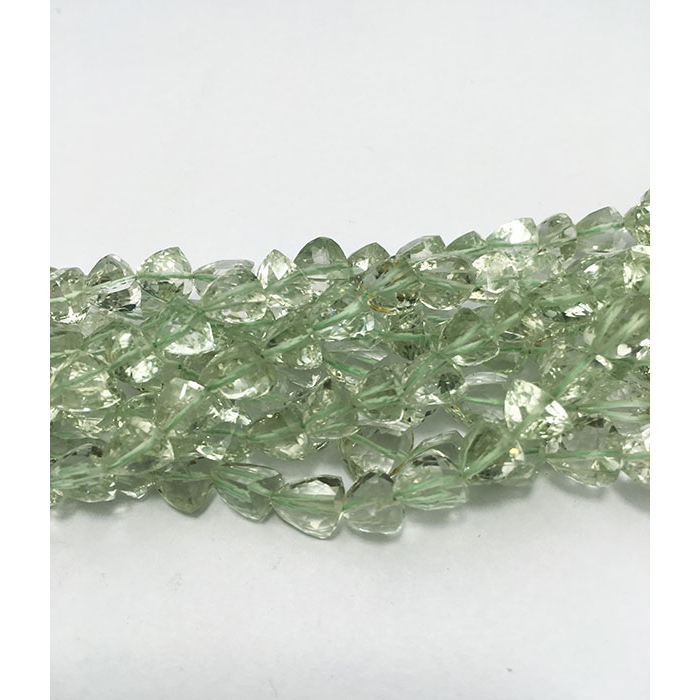 Best Buy Green Amethyst Faceted Pyramid 7mm to 8mm Beads