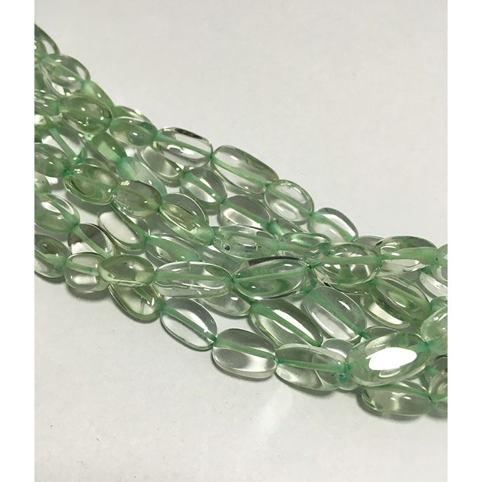 Stunning Green Amethyst Plain Oval 8mm to 11mm Beads