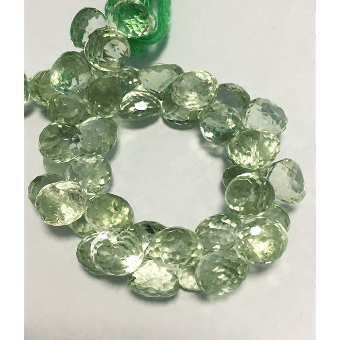 Top Quality Green Amethyst Faceted Onion 8mm to 9mm Beads