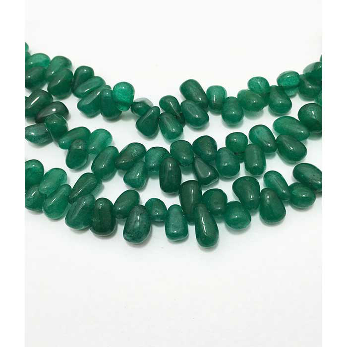 Buy Best Green Aventurine Plain Side Drill Drops Pear 7mm to 10mm Beads