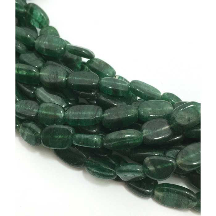 Online Green Aventurine Plain Oval 9mm to 13mm Beads