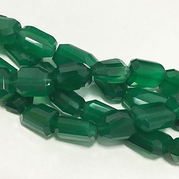 manufacturer of Green Onyx Faceted Beads Strands for jewelry